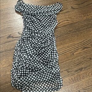 Vici Black and White Polka Dot Mini Dress
